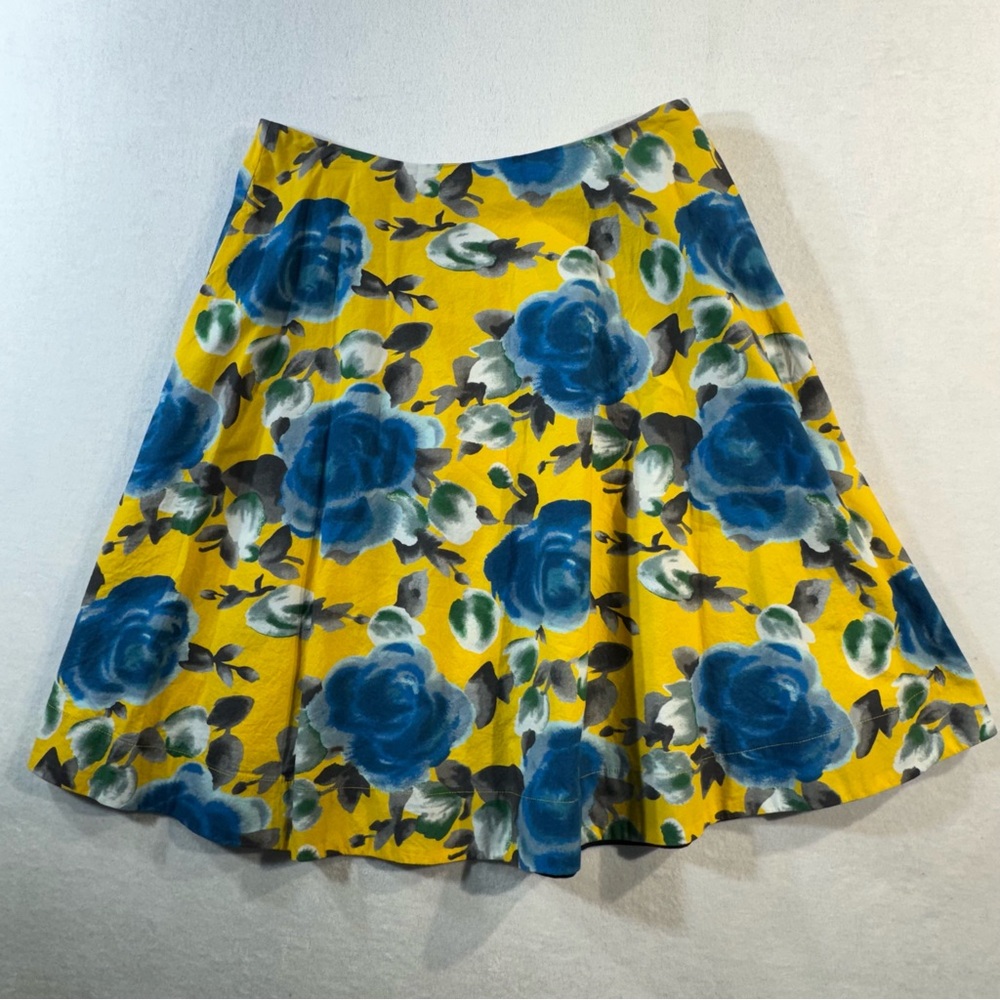 Marc by Marc Jacobs Yellow and Blue Flare Skirt, Size 4